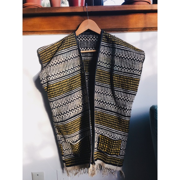 Vintage Jackets & Blazers - Vintage Mexican Blanket Vest